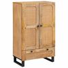vidaXL Highboard med skuffe Brun 40 x 33 x 110 cm Massivt mangotr&aelig;