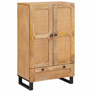 vidaXL Highboard med skuffe Brun 40 x 33 x 110 cm Massivt mangotr&aelig;
