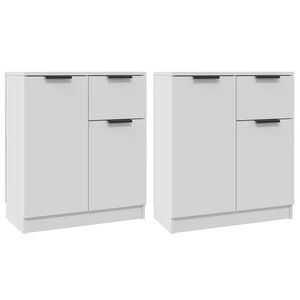 vidaXL sk&aelig;nke 2 stk. 60x30x70 cm konstrueret tr&aelig; hvid