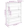 vidaXL plantekasse 77x25x104,5 cm massivt fyrretræ gyldenbrun