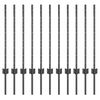 vidaXL Hegnsp&aelig;l 11 pcs Gr&aring; 80 cm St&aring;l