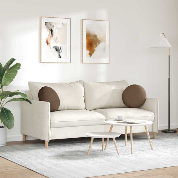 vidaXL S&aelig;depuder 2 pcs Brun &Oslash;40 x 13 cm Stof