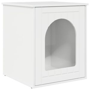 vidaXL Kat Hus Gloss Hvid 53 x 52 x 62 cm Konstrueret tr&aelig;