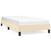 vidaXL Sengeramme uden madras Creme 100x200 cm Stof