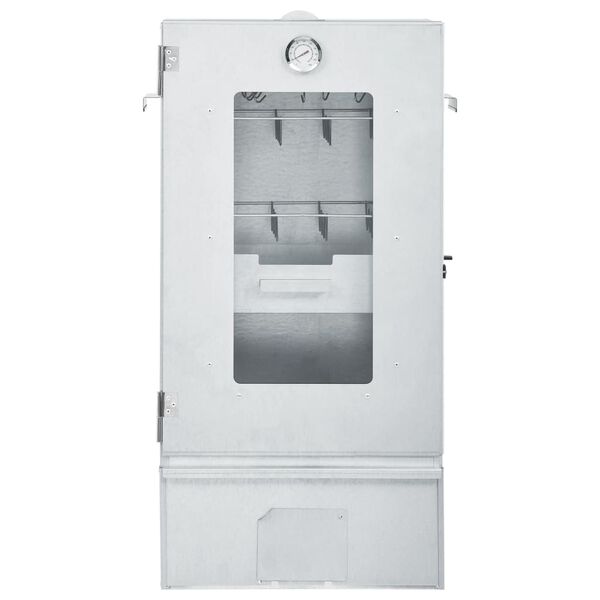 vidaXL rygeovn med generator til koldr&oslash;gning galvaniseret st&aring;l