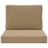 vidaXL Udend&oslash;rs Sofa Pude 2 pcs Gr&aring;brun Polyester
