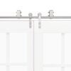 vidaXL hardwarekit til skydedør 400 cm rustfrit stål sølvfarvet