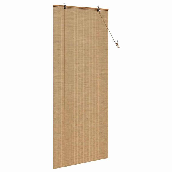 vidaXL Rullegardin med gardiner Brun 90 x 220 cm Bambus