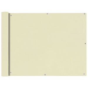 vidaXL balkonafsk&aelig;rmning oxford-stof 90x600 cm cremefarvet