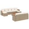 vidaXL sofas&aelig;t til haven 11 dele med hynder polyrattan beige