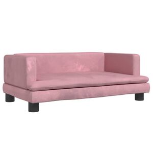 vidaXL sofa til b&oslash;rn 80x45x30 cm velour lyser&oslash;d