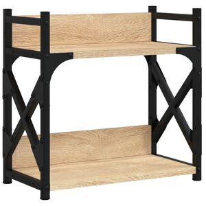 vidaXL printerstativ 40x20x40 cm 2 hylder konstrueret tr&aelig; sonoma-eg