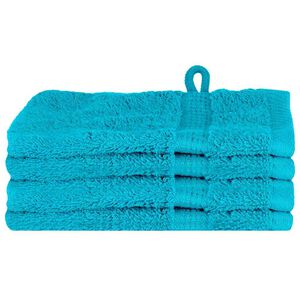 vidaXL G&aelig;steh&aring;ndkl&aelig;de SOLUND 4 pcs Turkis 15 x 21 cm 550 gsm