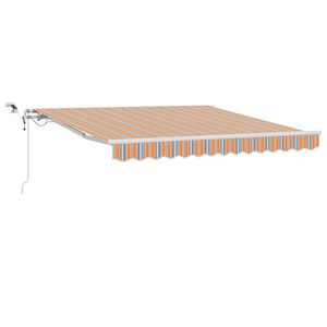 vidaXL Udtr&aelig;kkelig markise Flerfarvet 350 x 250 cm Polyester