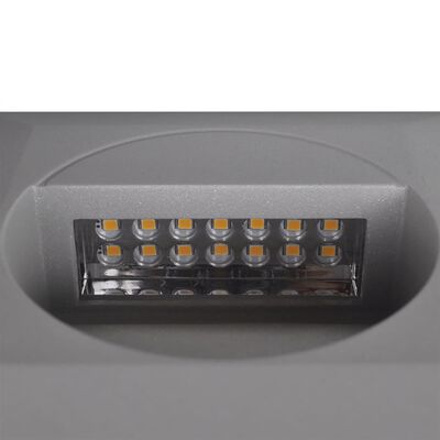 vidaXL trappelampe LED forsænket 2 stk. 126 x 126 x 65,5 mm