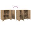 vidaXL Sideboard Artisan Egetr&aelig; 90 x 32,5 x 80 cm Konstrueret tr&aelig;