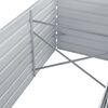 vidaXL forh&oslash;jet plantekasse 240x80x77 cm galvaniseret st&aring;l gr&aring;