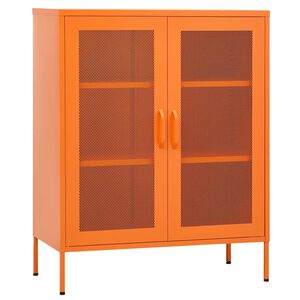 vidaXL opbevaringsskab 80x35x101,5 cm st&aring;l orange