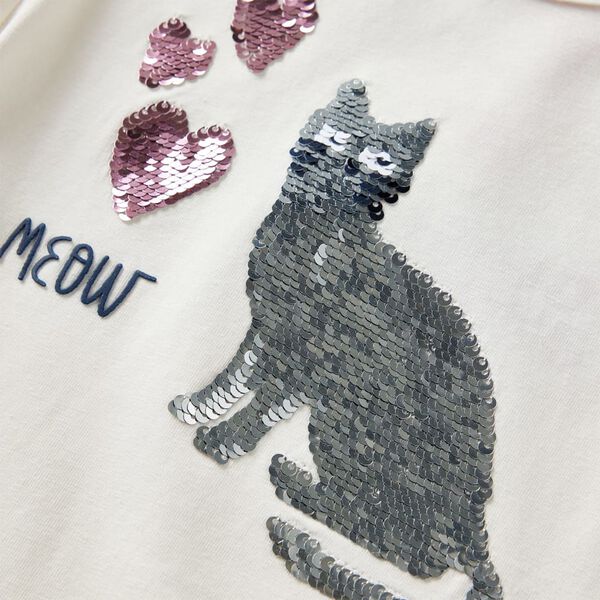 Lang&aelig;rmet T-shirt til b&oslash;rn str. 104 ecrufarvet