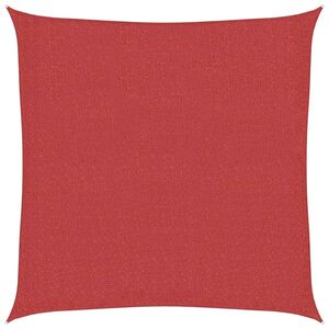 vidaXL solsejl 2x2 m 160 g/m&sup2; HDPE r&oslash;d