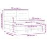 vidaXL Box spring seng med madras Sort 200 x 200 cm Fl&oslash;jl