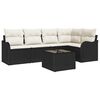 vidaXL Havesofa S&aelig;t 5 stk. Sort polyrattan