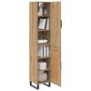 vidaXL Highboard Artisan Egetr&aelig; 34,5 x 34 x 180 cm Konstrueret tr&aelig;