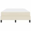 vidaXL Sengestel med madras Creme 120 x 200 cm Stof
