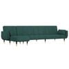 vidaXL L-formet sovesofa 275x140x70 cm velour m&oslash;rkegr&oslash;n