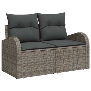 vidaXL Havem&oslash;belsofa med pude Gr&aring; 124 x 62 x 69cm polyrattan