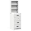 vidaXL Highboard med skuffe Hvid 40 x 41 x 135 cm Konstrueret tr&aelig;