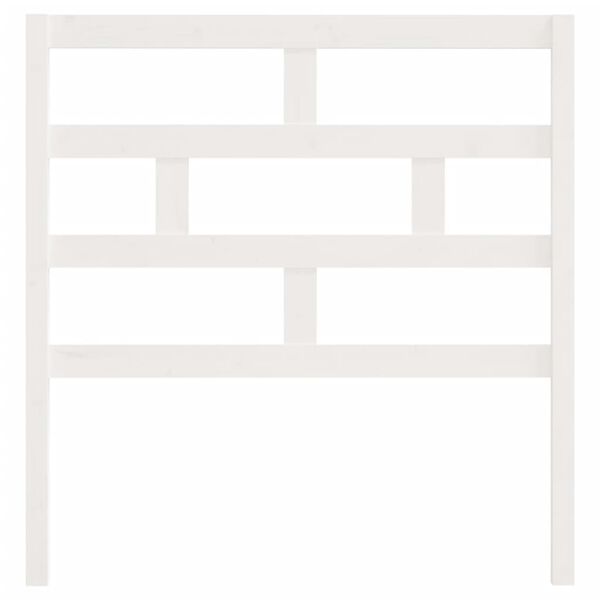 vidaXL sengegærde 81x4x100 cm massivt fyrretræ hvid