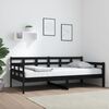 vidaXL daybed massivt fyrretræ sort 90x190 cm