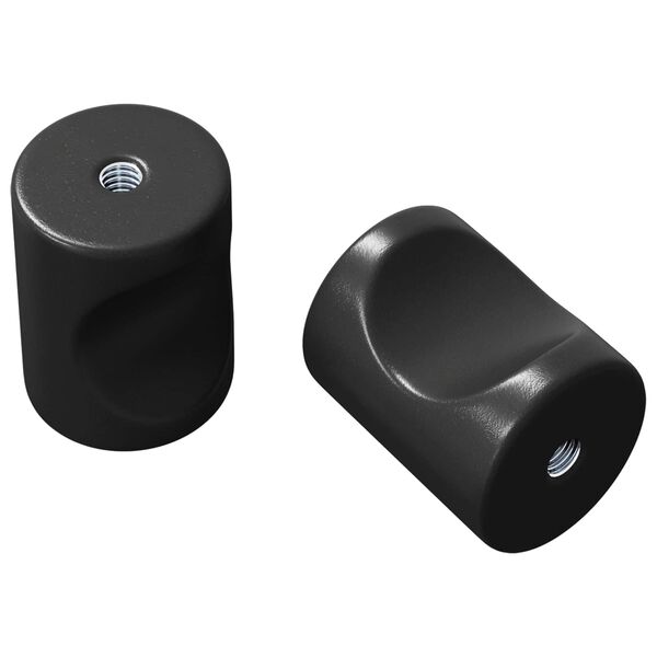 vidaXL Kabinet Knob 2 pcs Sort 18 x 23 mm Jern