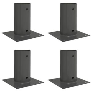 vidaXL Rund Jordankre 4 stk. Antracit 15 x 15 x 15 cm Metal