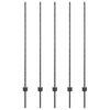 vidaXL Hegnsp&aelig;l 5 pcs Gr&aring; 140 cm St&aring;l