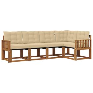 vidaXL Udend&oslash;rs sofagruppe 5 stk. Naturlig og Beige