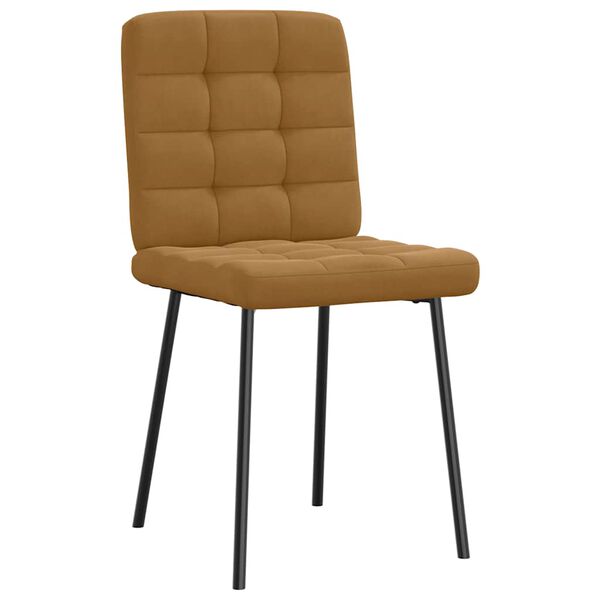 vidaXL spisebordsstole 2 stk. fløjl brun