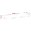vidaXL bordplade 140x50x3,8 cm oval massivt mangotr&aelig;