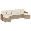 vidaXL sofas&aelig;t til haven 7 dele med hynder polyrattan beige