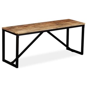 vidaXL b&aelig;nk i massivt mangotr&aelig; 110 x 35 x 45 cm