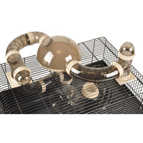 FLAMINGO hamsterbur Figo 58x38x40 cm sort og brun