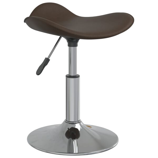 vidaXL spisebordsstole 2 stk. st&aring;l og kunstl&aelig;der krom og brun