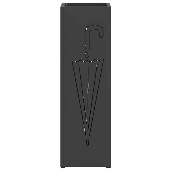 vidaXL Parasolfod Sort 15.5 x 15.5 x 49 cm Metal
