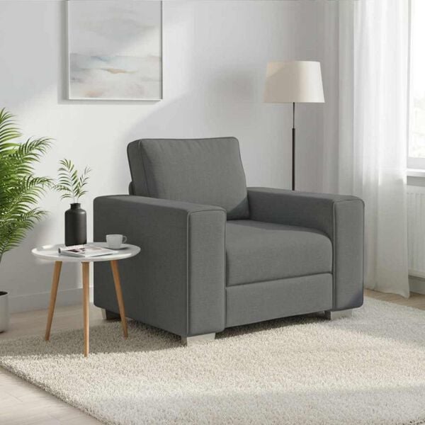 vidaXL Sofa M&oslash;rkegr&aring; 100 x 80 x 82 cm Stof