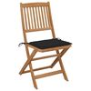 vidaXL foldbare havestole 8 stk. med hynder massivt akacietræ