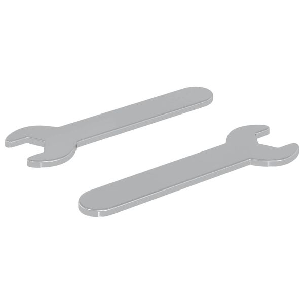 vidaXL Skiften&oslash;gle 2 pcs S&oslash;lv 10 mm Jern