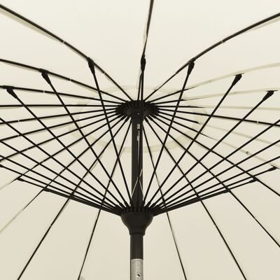 vidaXL parasol med aluminiumstang 270 cm sandhvid