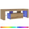 vidaXL tv-bord m. LED-lys 120x36,5x40 cm konstrueret tr&aelig; kunsteg
