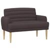 vidaXL L&aelig;nestol med knap tufting M&oslash;rk Brun 116 x 67 x 80 cm Stof
